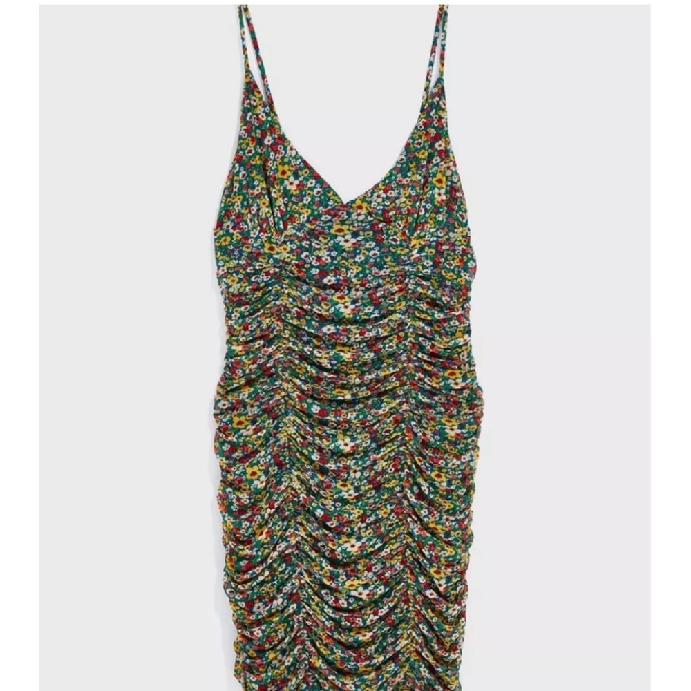 Urban Outfitters‎ Moonbeam Ruched Mesh Mini Dress S Y2K Fairy Grunge